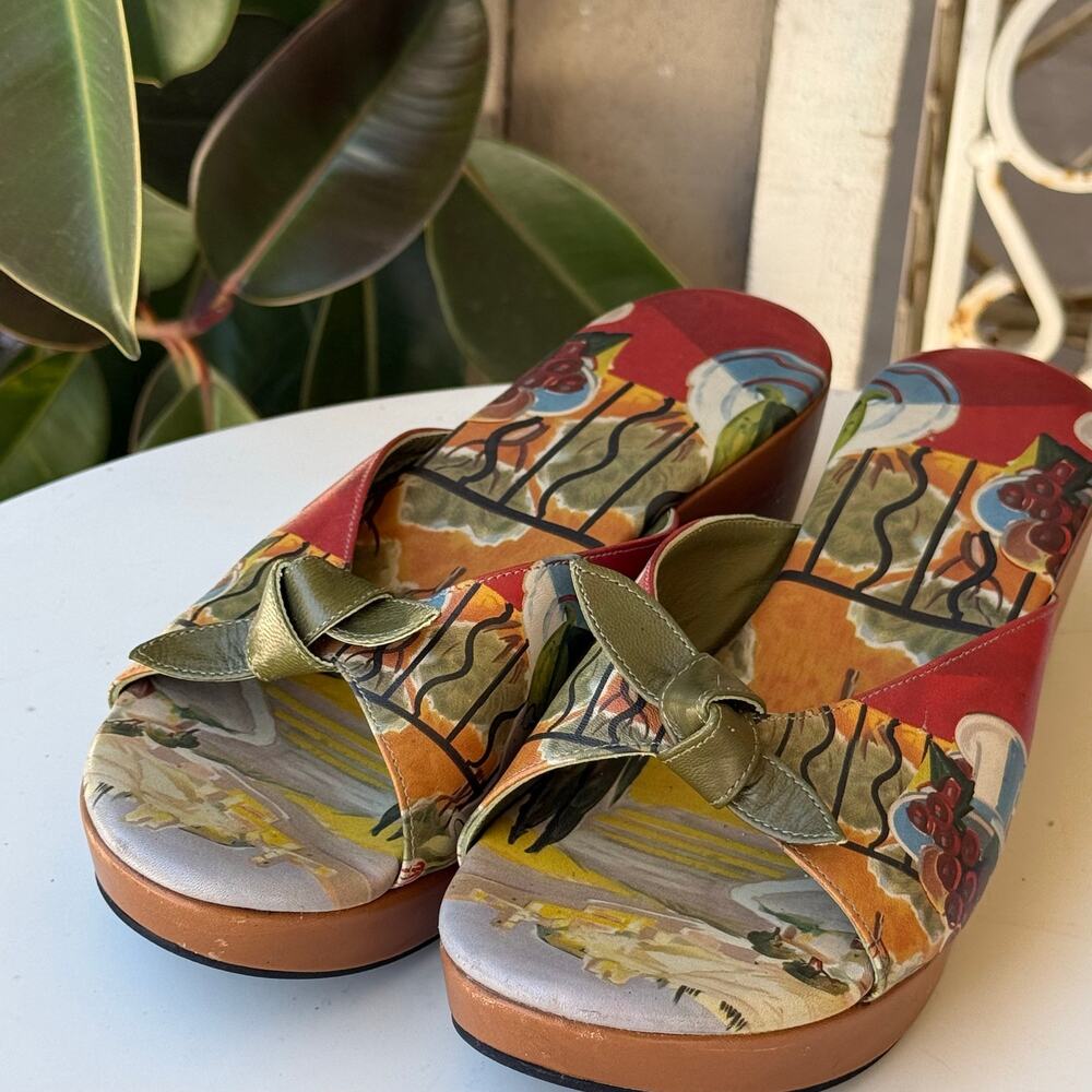 Icon shoes Henri Matisse " still life" wedges colorful size 6m women